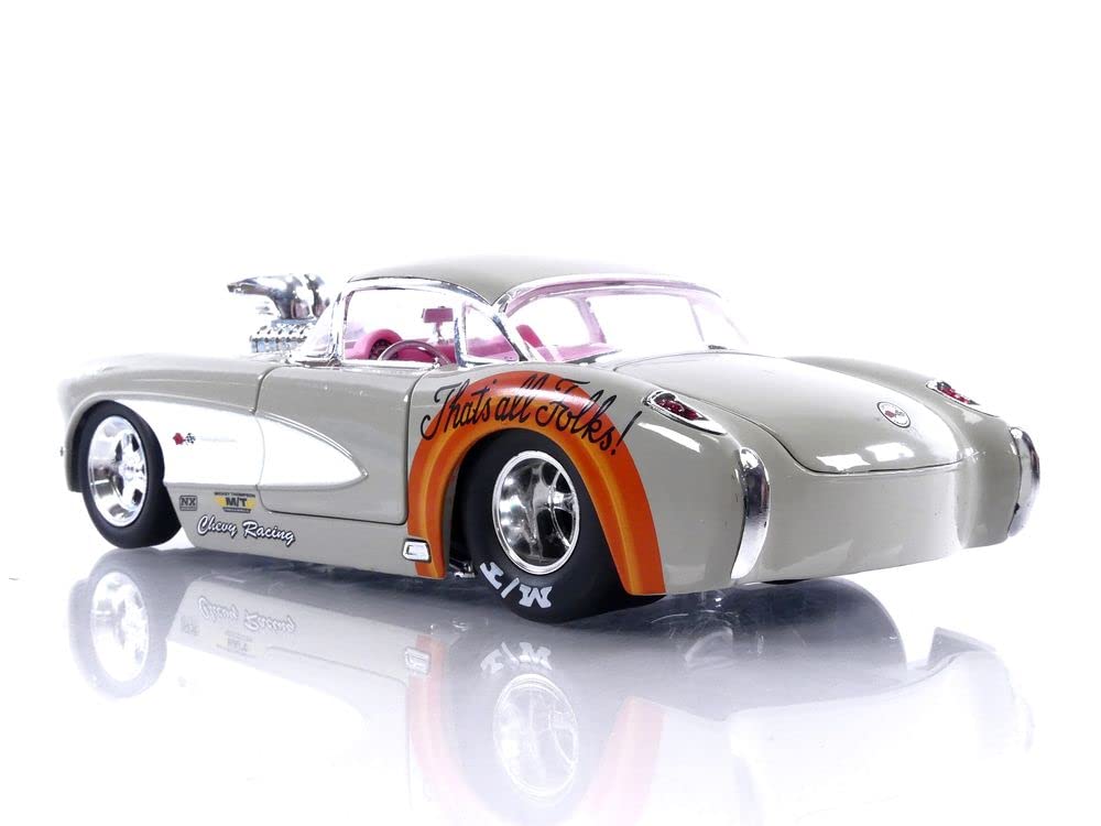 Jada Looney Tunes 1:24 1957 Chevrolet Corvette Die-cast Car & 2.75" Bugs Bunny Figure, Toys for Kids and Adults