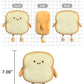 NatureMan Toast Bread Pillow,Funny Bread Shape Plush Toy Pillow, Small Cute Stuffed Plush Toast Sofa Pillow,Children's Adult Home Bedroom Decoration