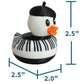 Alberts Gifts Music Keyboard Duck/Black & White Hard Plastic Figure