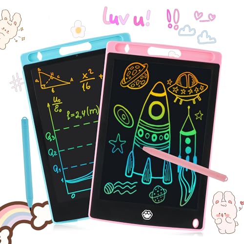 2 Pack LCD Writing Tablet, Electronic Drawing Writing Board, Erasable Drawing Doodle Board, Doodle Pad Toys for Kids Adults Learning & Education