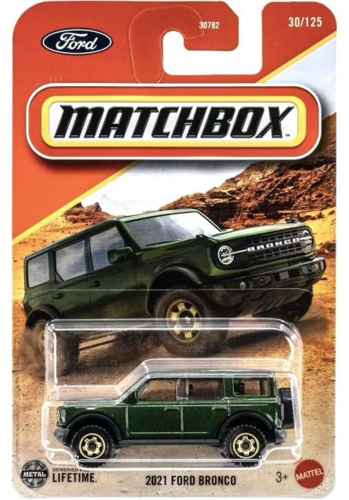 Matchbox 2021 Ford Bronco 30/125 [Green] 1:64 Scale Diecast Toy Vehicle