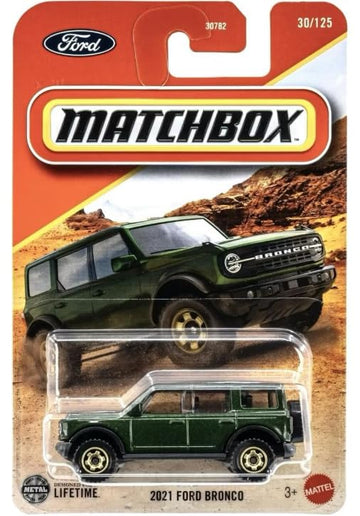 Matchbox 2021 Ford Bronco 30/125 [Green] 1:64 Scale Diecast Toy Vehicle