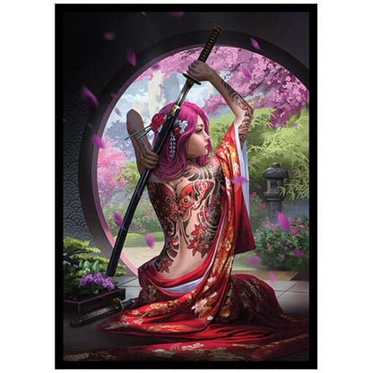 Fantasy North - Butterfly - 100 Textured Matte TCG Trading Card Sleeves - Fits Magic MTG Commander Pokemon and Other Card Games - Playing Card Sleeves