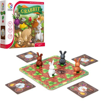 SmartGames Grabbit Strategy Board Game with Rabbits and Carrots Adventure Ages 4+