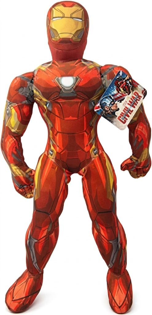Marvel Captain America Civil War Iron Man Plush Pillow Buddy - Super Soft Kids Character Cushion, Polyester Microfiber Pillow for Bed, Sofa & Travel
