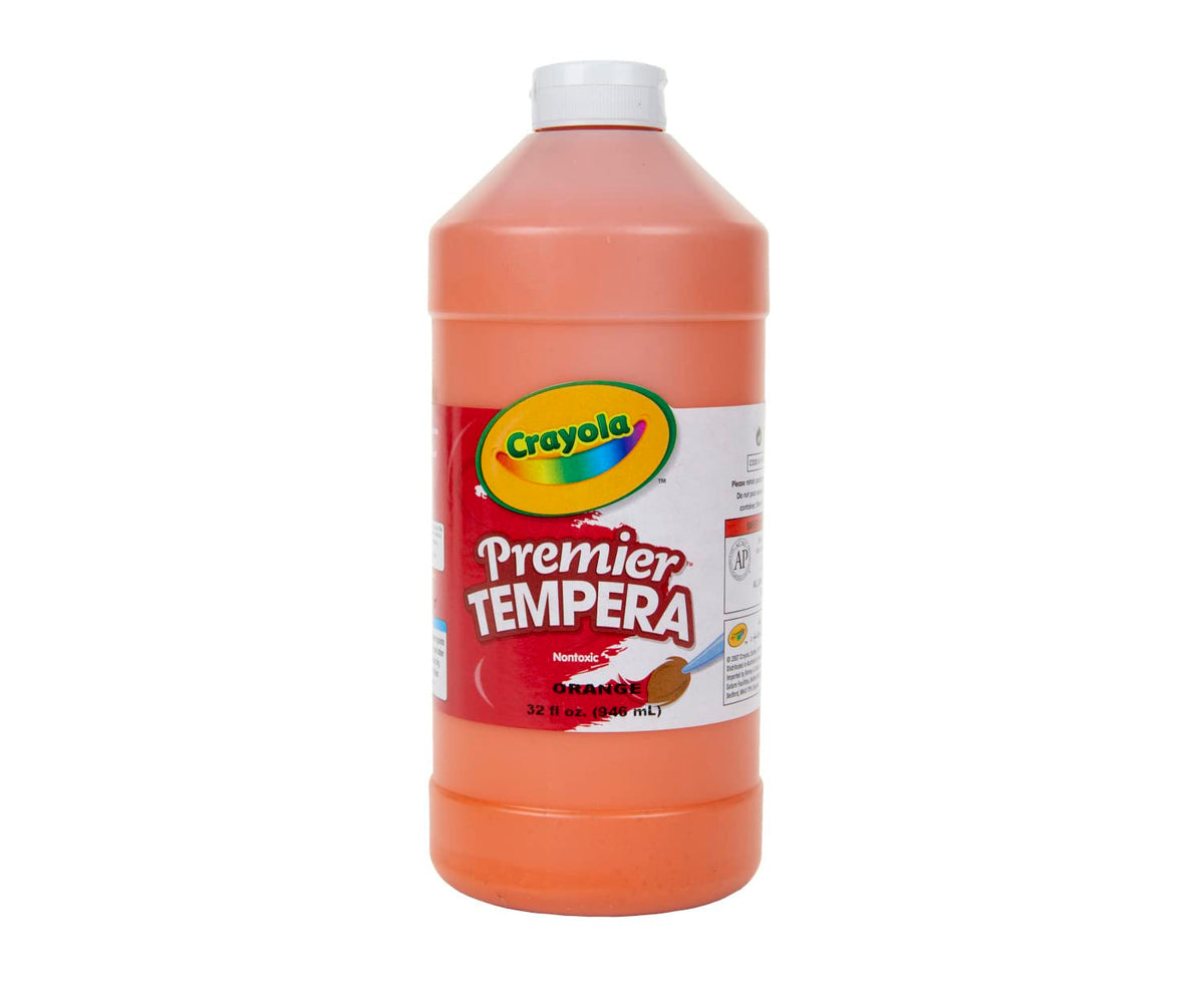 Crayola Tempera Paint, Orange Kids Paint, Art & School Supplies, 32oz