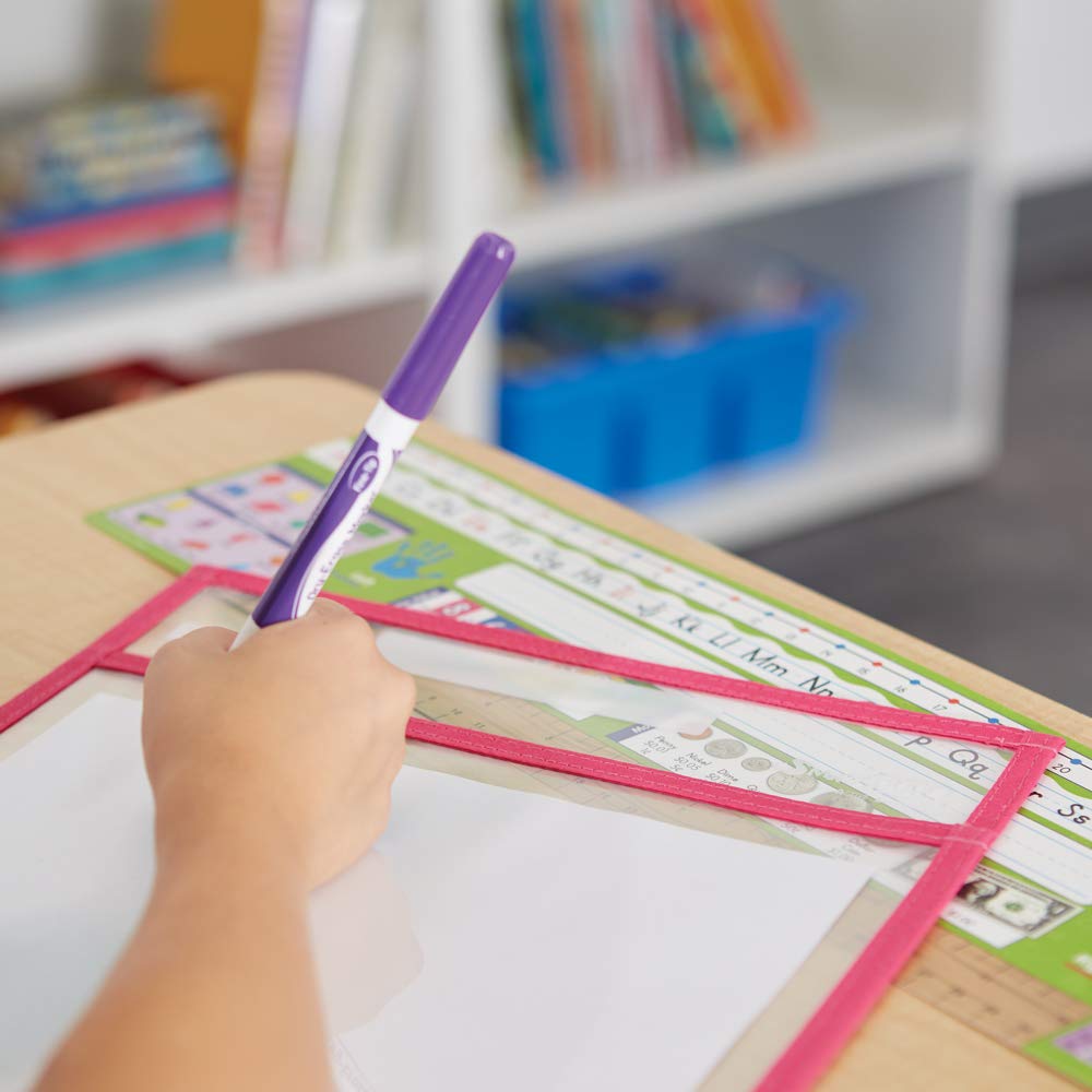 EAI Education SmartPAL Dry-Erase Sleeves Small Group Classroom Kit: Assorted Colors - Set of 10