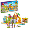 LEGO Friends Water Park Toy Building Set 41720 Pretend Play Kit with Swimming Pool Slides, Water Canons, and Two Mini-Dolls, Heartlake City Toy