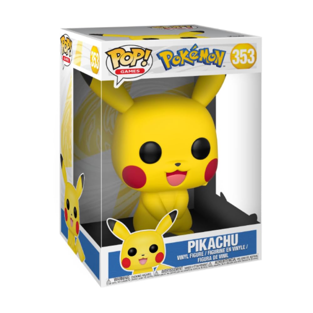 Funko POP! Games: Pokemon - 10 Inch Pikachu - Collectable Vinyl Figure - Gift Idea - Official Merchandise - Toys for Kids & Adults - Video Games Fans