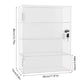Locking Display Case,Showcase Display Cabinet,4-Tier Acrylic Display Case with Lock Key,Clear Countertop Cabinet, for Home, Stores