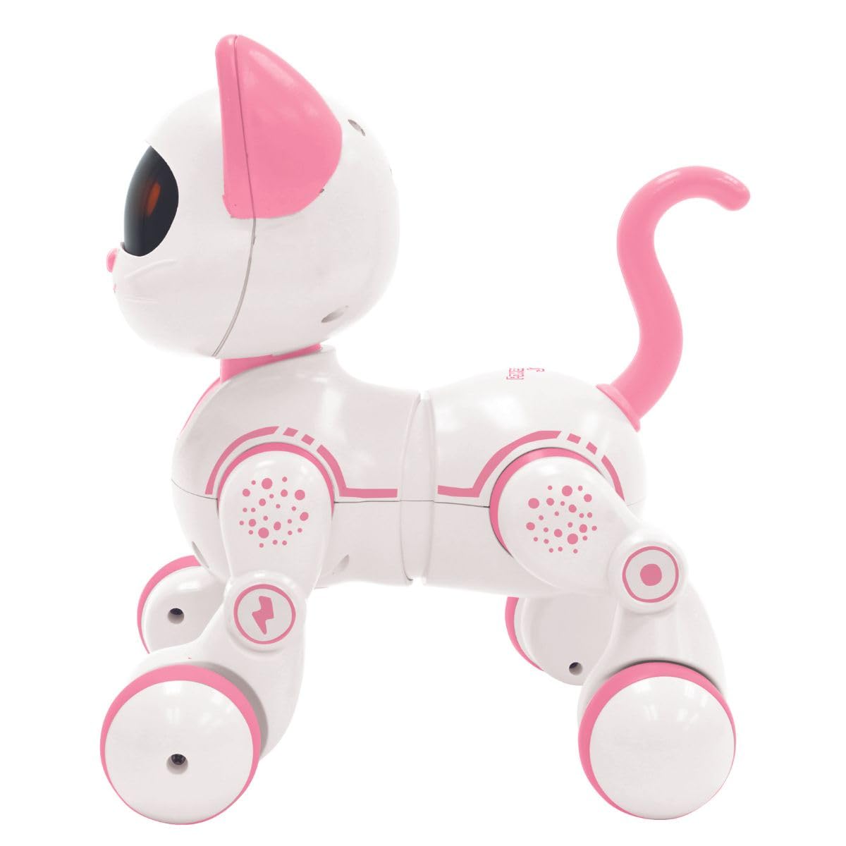 LEXiBOOK, Power Kitty Jr., Remote Control cat to Train, Waddles Like a Real cat, Interactive Eyes, STEM programmable, Rechargeable Battery