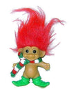 Russ Lucky 4 Inch Christmas MERRY LITTLE ELF TROLL Doll Figure (GREEN Hair) by Russ