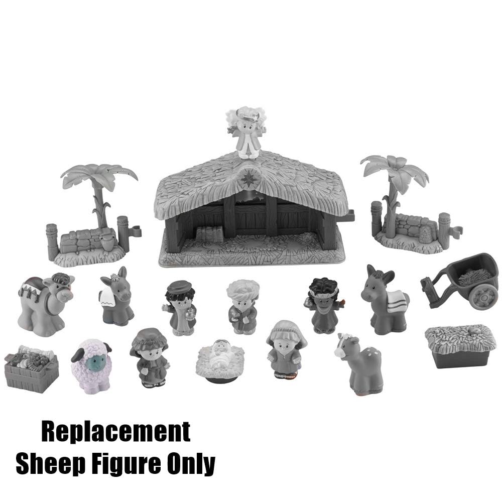 Fisher-Price Replacement Part Little People Christmas or Farm Playset J2404 - Replacement White Sheep Figure
