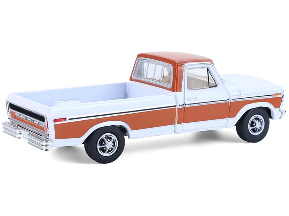 1977 F 150 Ranger XLT Pickup Truck Orange and White All Terrain Series 17 1/64 Diecast Model Car by Greenlight 35310D