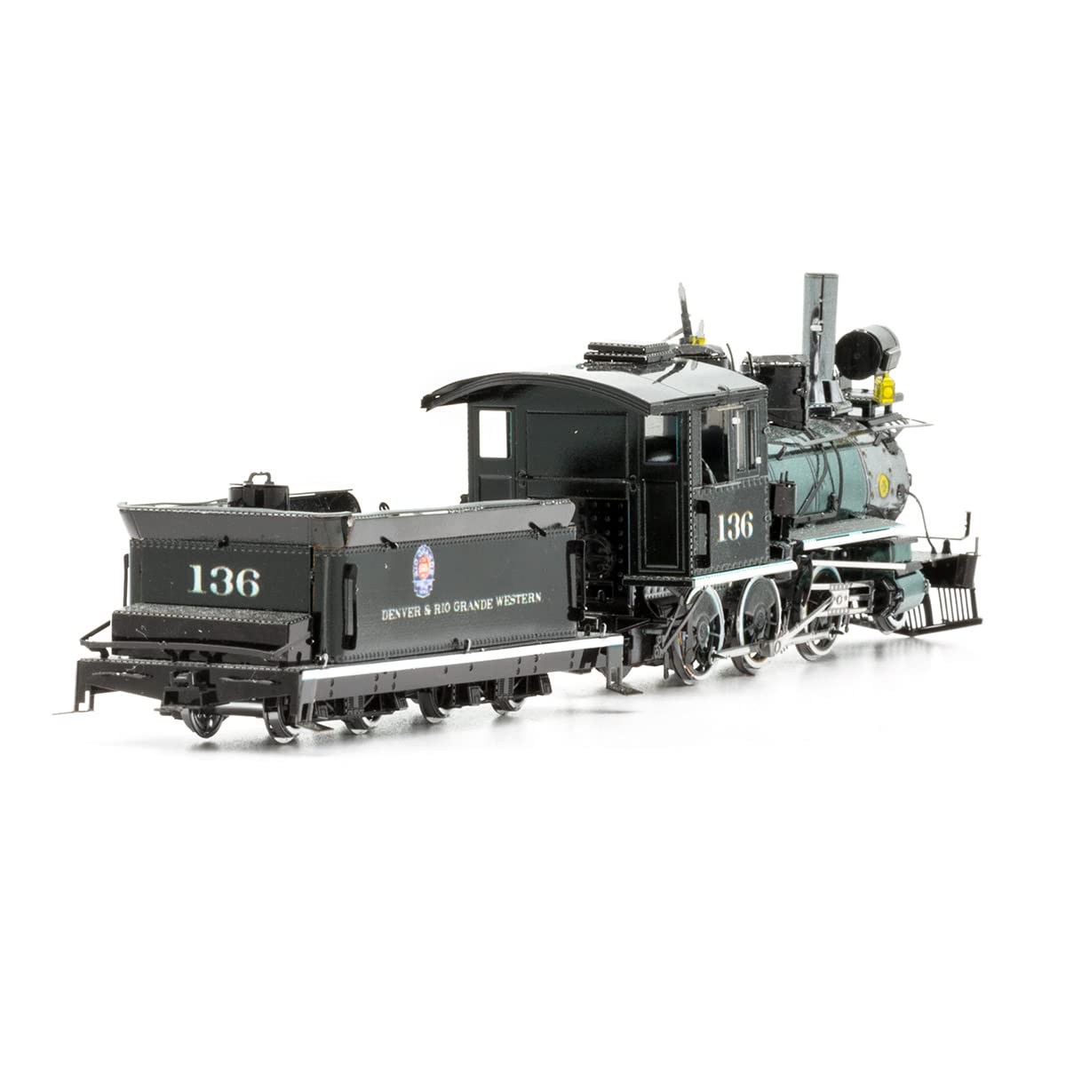 Metal Earth Puzzle 3D Steam Locomotive 2-6-0. Far West Metal Puzzle Building Mockups for Adults Challenging Level 19.5 X 3.5 X 4.8 Cm