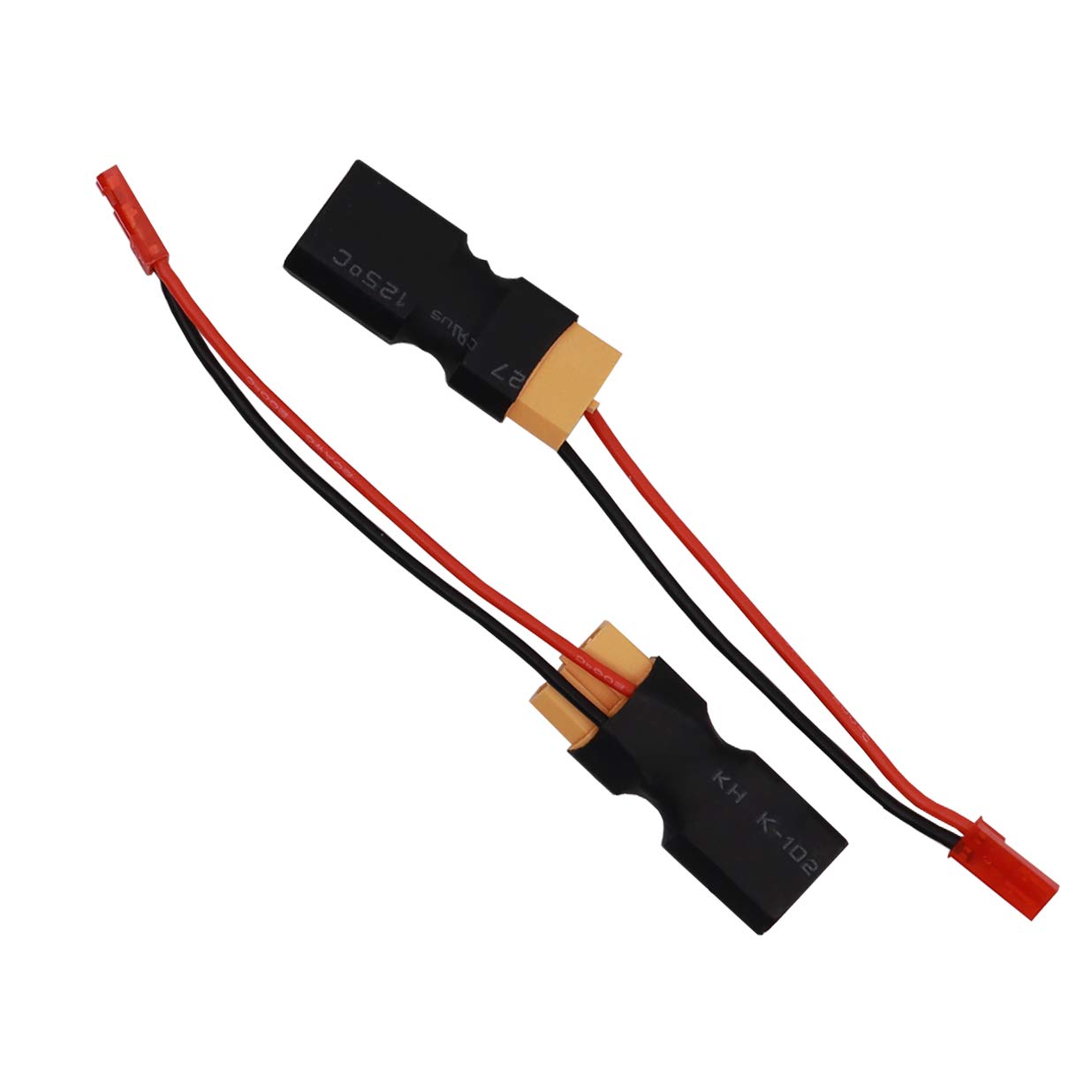 Treehobby 2PCS XT60 Male to Female Connectors with JST Plug Connectors for RC DJI Phantom FPV MultiRotor Aerial Camera Gimbal Power Adapter(22AWG