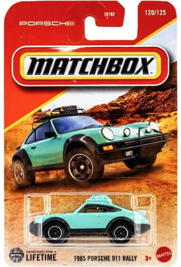 Matchbox 1985 Porsche 911 Rally [Teal] 120/125, 1:64 Scale Diecast Vehicle
