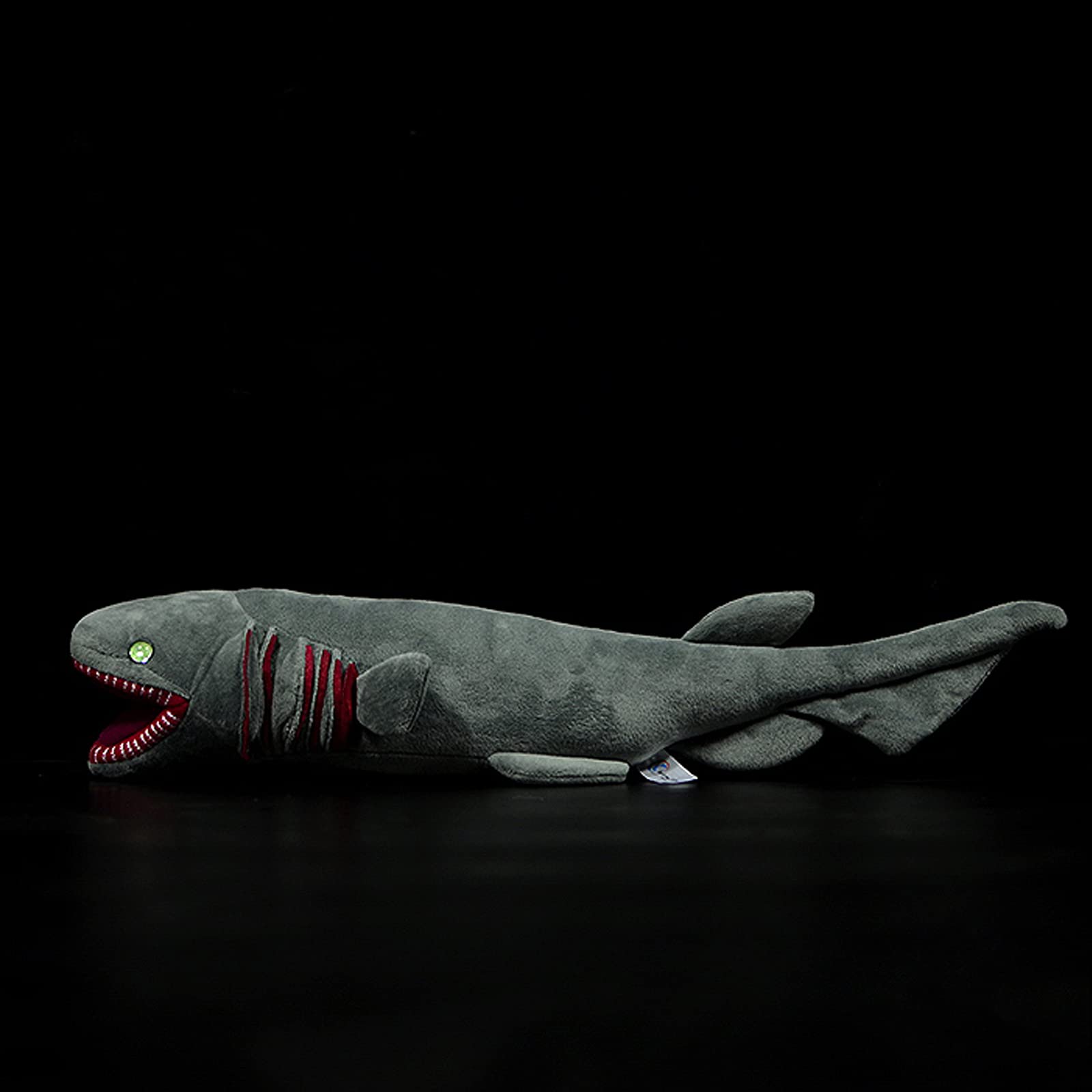 Frankiezhou Home Realistic Frilled Shark Plush Toy - Simulation 20.5" Grey Lifelike Frilled Six Gill Shark Stuffed Toys, Super Soft Sea Creatures