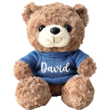 aoemgnj Personalized Teddy Bear with Custom Embroidered Name, 10/12/16 Inch Soft Plush Stuffed Animal, Valentine's Day Birthday for Girlfriend