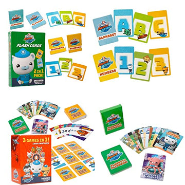 Mighty Mojo Octonauts Kids Classic Card Games and Flash Cards - Includes Three Games - Alphabet and Numerical Cards - Memory Game, Go Fish & Old Maid