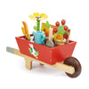 Tender Leaf Toys Garden Wheelbarrow Set - Deluxe Wooden Gardening Toy with Tools & Accessories - Supports Learning, Creativity & Outdoor Role Play
