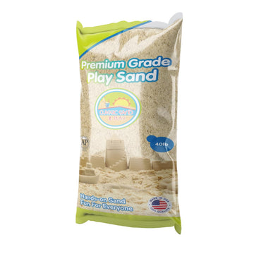 Classic Sand and Play Sand for Sandbox, Table, Therapy, and Outdoor Use, 40 lb. Bag, Natural, Non-Toxic, Wet Castle Building for Creativity