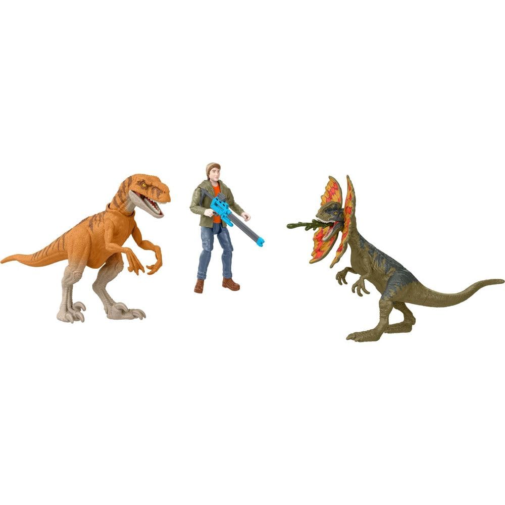Jurassic World: Chaos Theory Ben Action Figure & 2 Dinosaurs Toy Pack