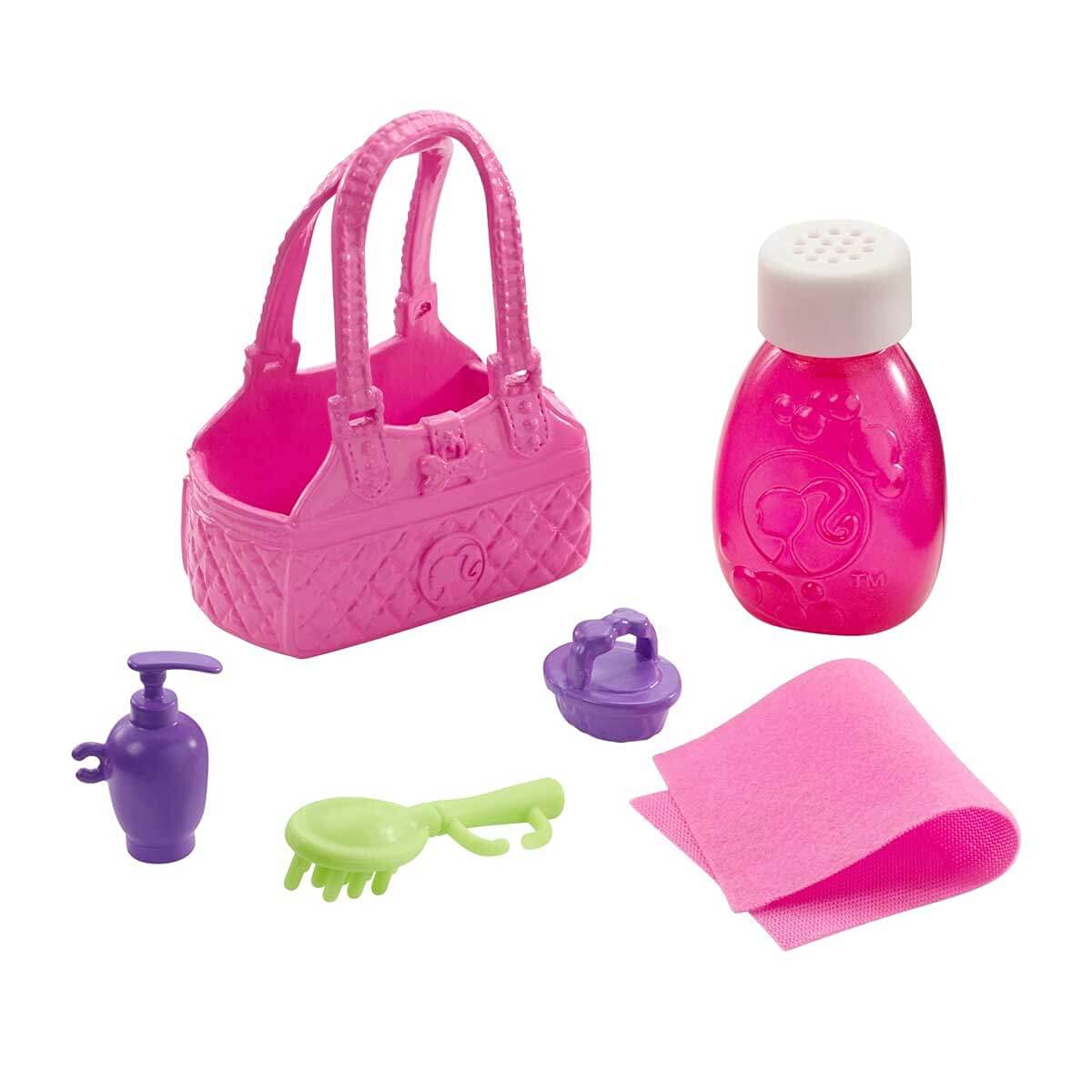 Barbie Doll, Blonde, and Playset with 3 Puppies, Bathtub and Accessories, Gift for 3 to 7 Year Olds