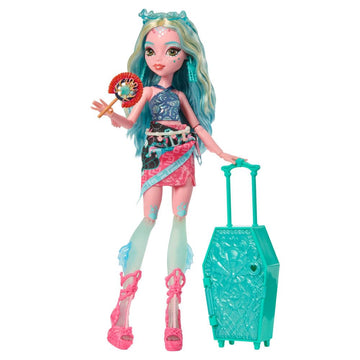Monster High Skulltimate Secrets Lagoona Blue Doll and Accessories Set, Destination: Gore-geous Oasis with Suitcase and 19+ Surprises Like Clothes