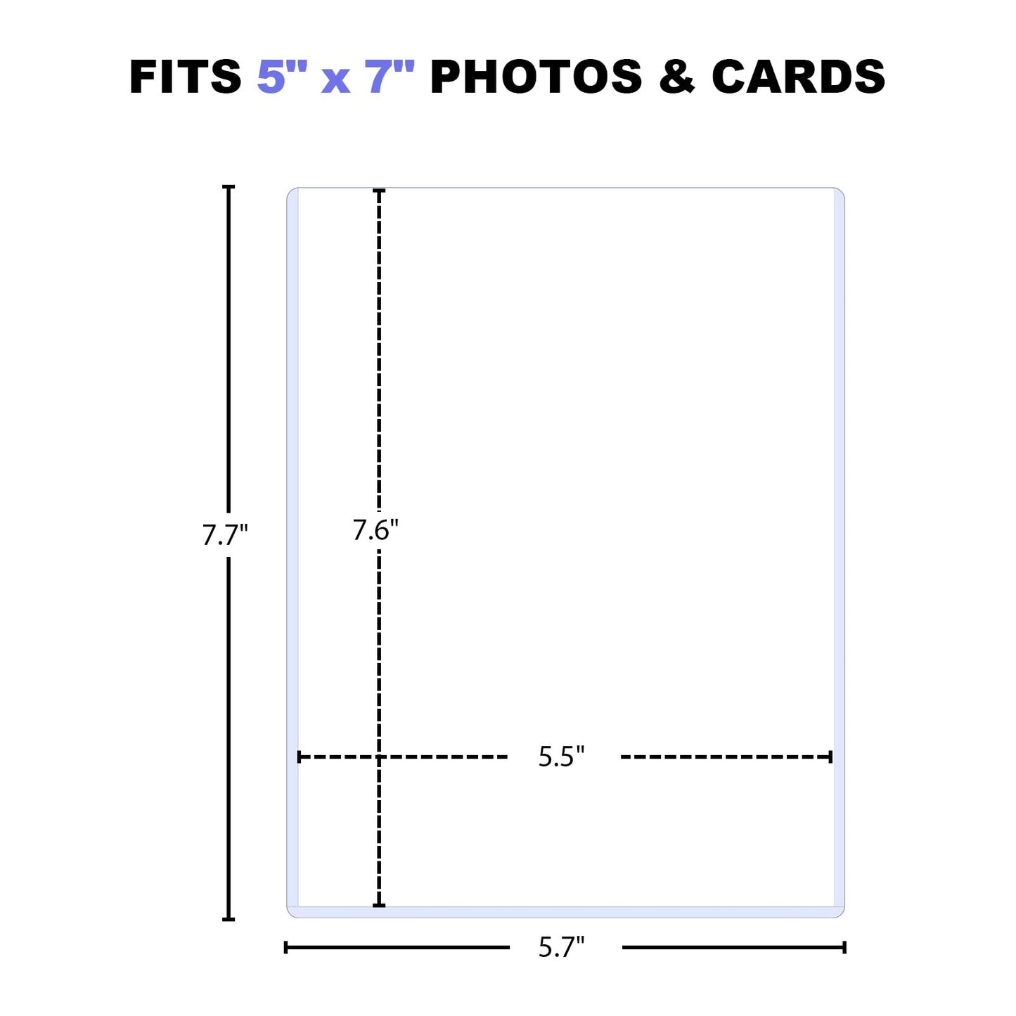 5x7 Toploader for Jumbo Cards - Perfect Fit for 5.4" x 7.5" Oversized Cards, Clear Rigid Hard Plastic Sleeves for Collectible Trading Cards, Photo