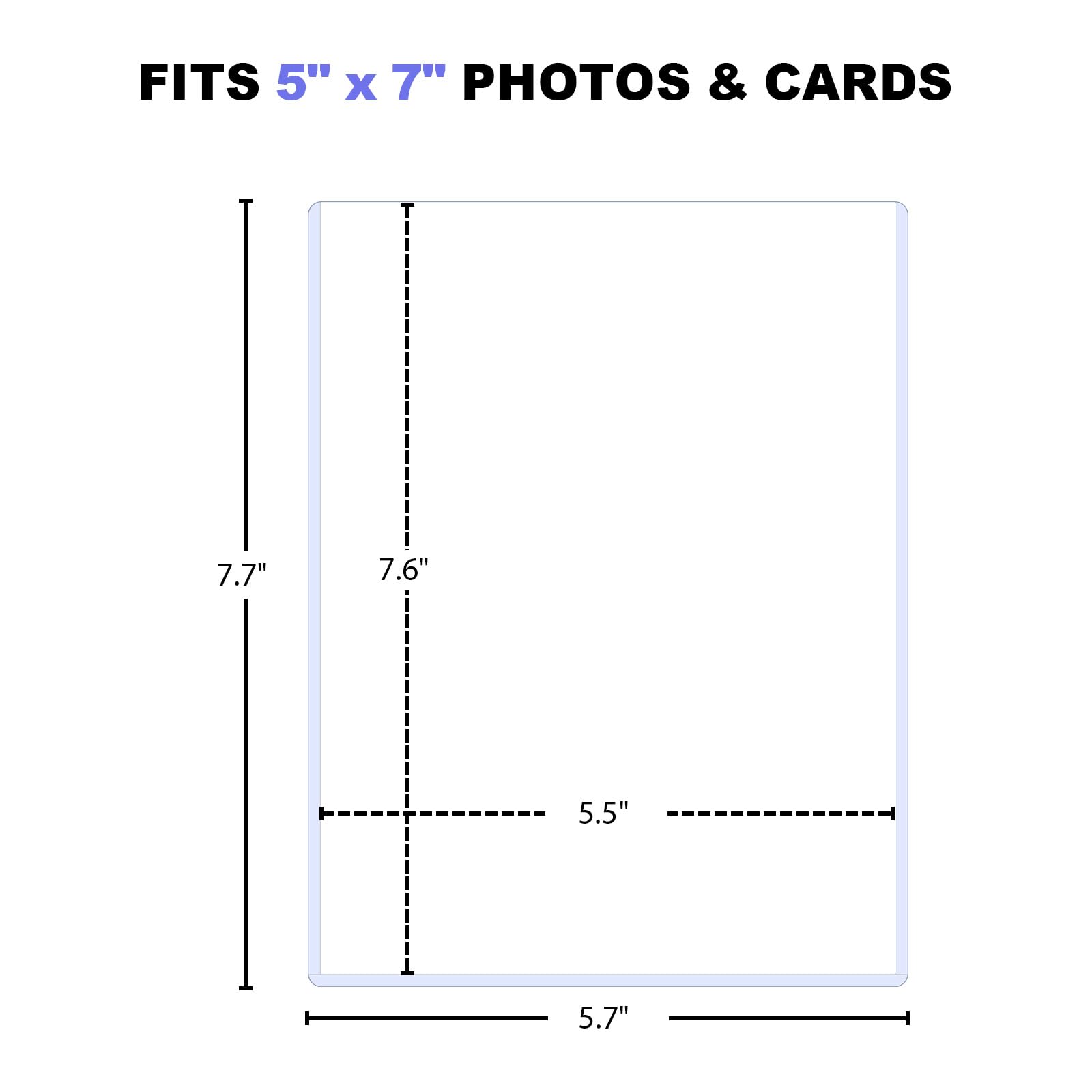 5x7 Toploader for Jumbo Cards - Perfect Fit for 5.4" x 7.5" Oversized Cards, Clear Rigid Hard Plastic Sleeves for Collectible Trading Cards, Photo