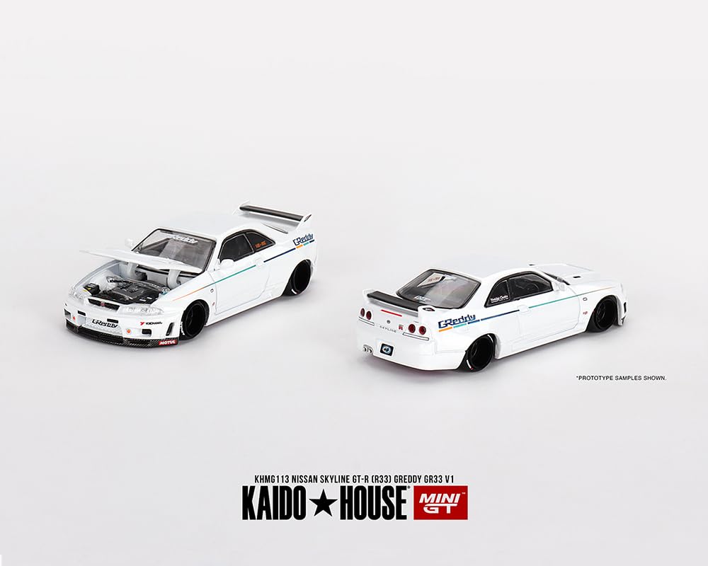 True Scale Miniatures Model Car Compatible with Nissan Skyline GT-R (R33) DAI33 V1 Limited Edition 1/64 Diecast Model Car Kaido House KHMG113