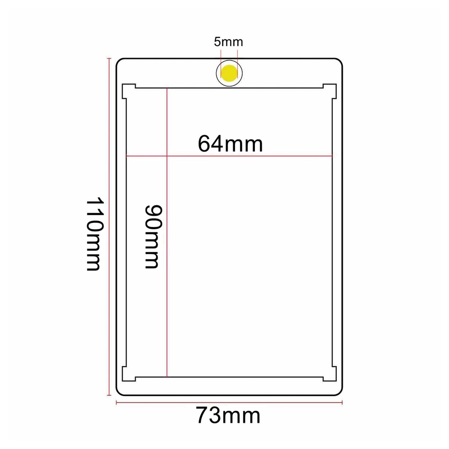 6 Pack Magnetic Card Holder 130pt Thick One Touch Hard Plastic Trading Protector Case for Baseball Basketball Football Sports Cards