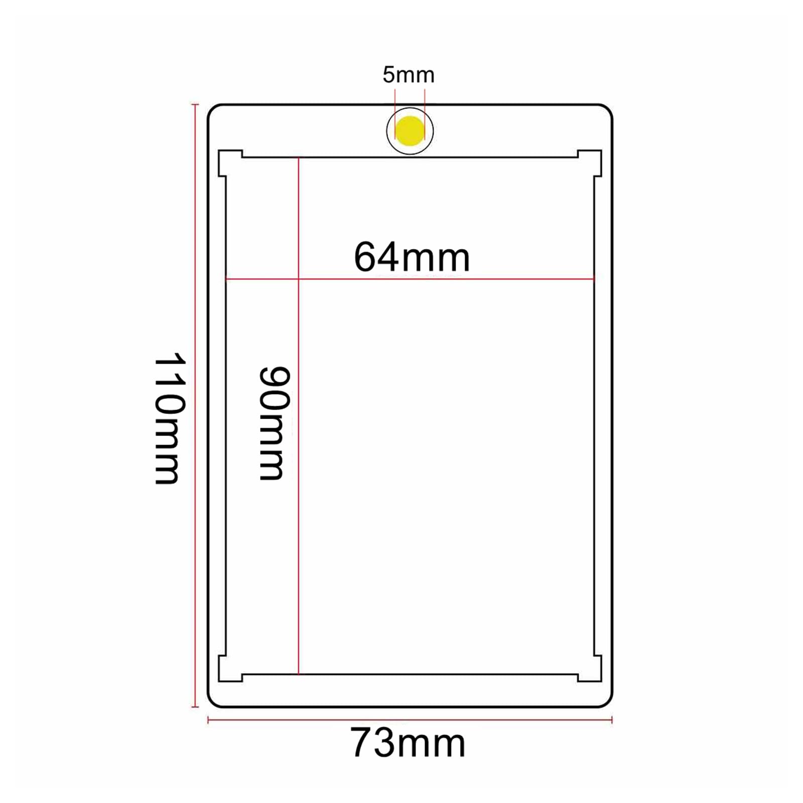 6 Pack Magnetic Card Holder 130pt Thick One Touch Hard Plastic Trading Protector Case for Baseball Basketball Football Sports Cards