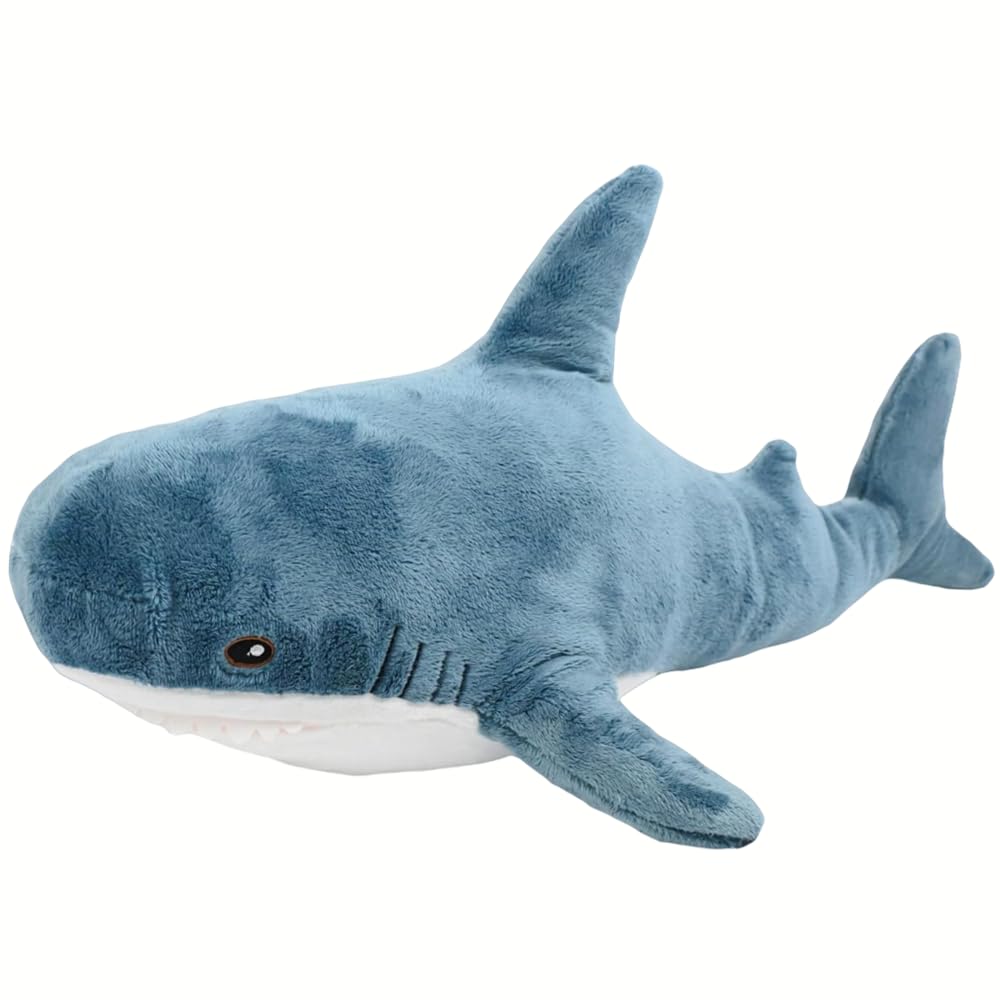 XIYUAN 39.3-Inch SharkPlush Toy Giant SharkStuffed Animal Soft SharkPillow Cushion Shark Plush Pillow Chubby Stuffed Shark Toy Bedtime Gift Throw