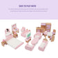 22 Pieces Wooden Mini Furniture Accessories 1:12 Scale Mini Wooden Furnishings for Mini Living Room,Kitchen,Dining Room,Bedroom,Bathroom
