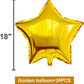 24 Pcs 18" Gold Star Balloons Foil Balloons Mylar Balloon for Baby Shower, Gender Reveal, Wedding, Magical Prom or Engagement Party Decoration