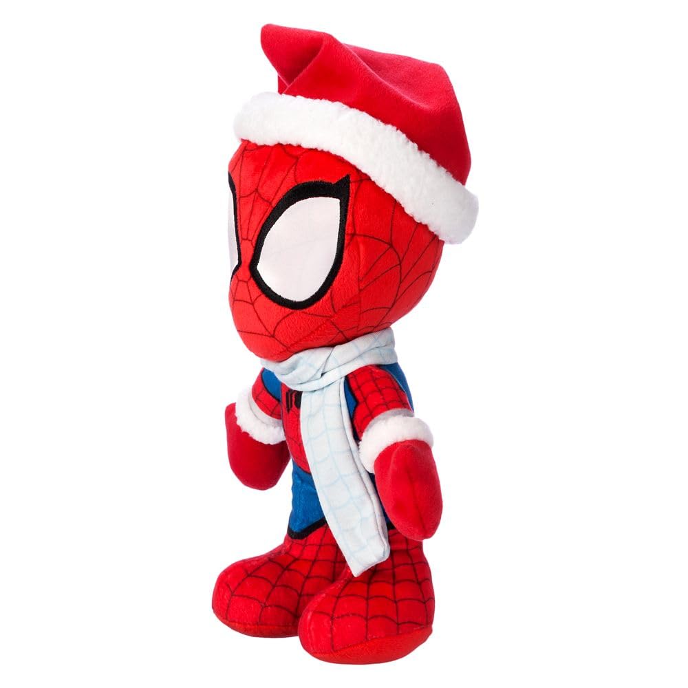 Disney Store Official Holiday Plush - Spider-Man Stuffed Animals with Embroidered Details, Plush Sculpting Christmas Collection Soft Toys. Suitable
