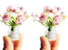 Miniature Flowers in Vase Set - 1:6 Scale Dollhouse Décor with Realistic Details, Tiny Floral Arrangements for Micro Landscape, Train Platform
