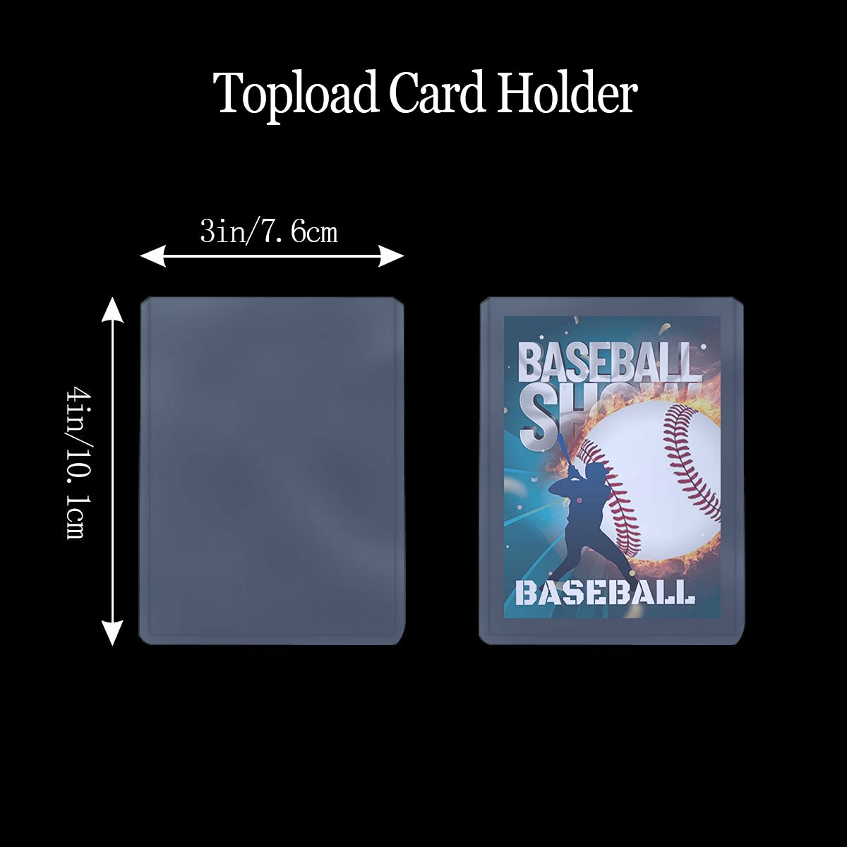 WINTRA 3" x 4" 96 Count 35pt Topload Hard Card Holder and 100 Count Penny Soft Card Sleeves Protectors Bundle for Trading and Sports Cards (96 topload