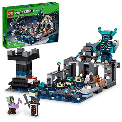 LEGO Minecraft The Deep Dark Battle Set, 21246 Biome Adventure Toy, Ancient City with Warden Figure, Exploding Tower & Treasure Chest, for Kids Ages 8