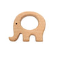10pcs Natural Wooden Elephant Montessori Toy Pendant Pure Natural Beech Wood Animal Shape Toys for Handmade Necklace/Bracelet (Fat Elephant 10pcs)