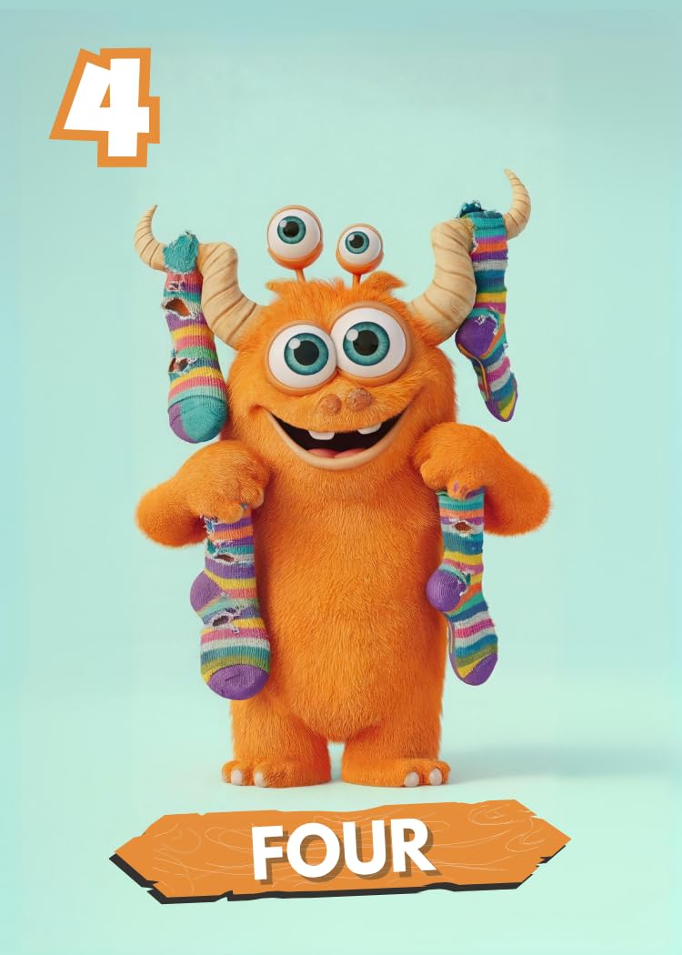Big Monster Games Trash Monsters - Card Game, Easy Number Sequencing Game with Fun Monsters | Ages 3 and up | Kids & Family Nights | Simple to Learn