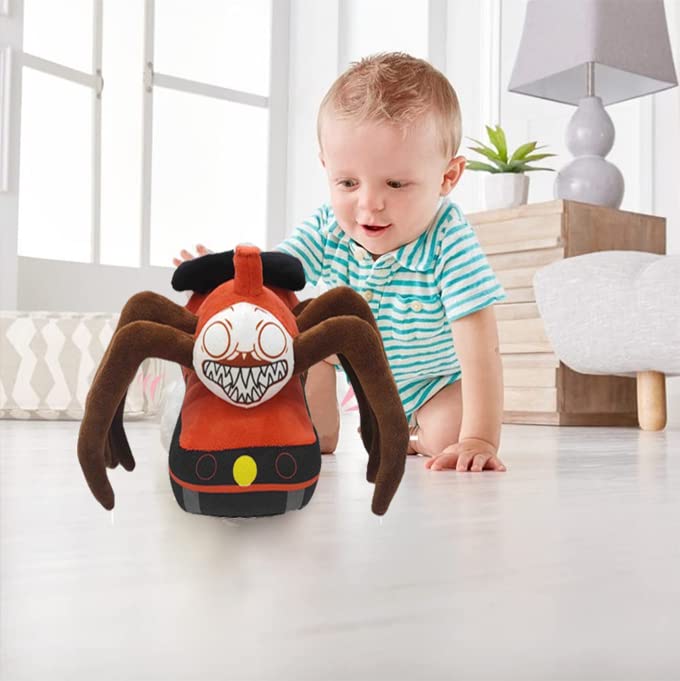 FBDCYIA Choo Choo Charles Plush Toy, 8.7Inch Charles Spider Train Doll, Gift for Kids Fans, Train Toy Spider Stuffed Animal (Red Style 1)