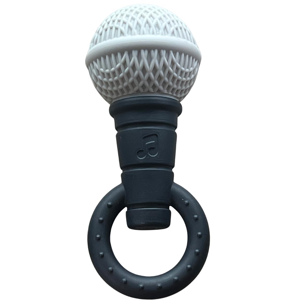 Baby Microphone Teether - Microphone Rattle, BPA Free, Silicone, Musical/Singing Toy, Dishwasher & Freezer Safe, Easy-to-Grip Teething Shaker Toy
