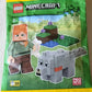 LEGO Minecraft Mini Set: Alex Minifigure with Wolf and Bone
