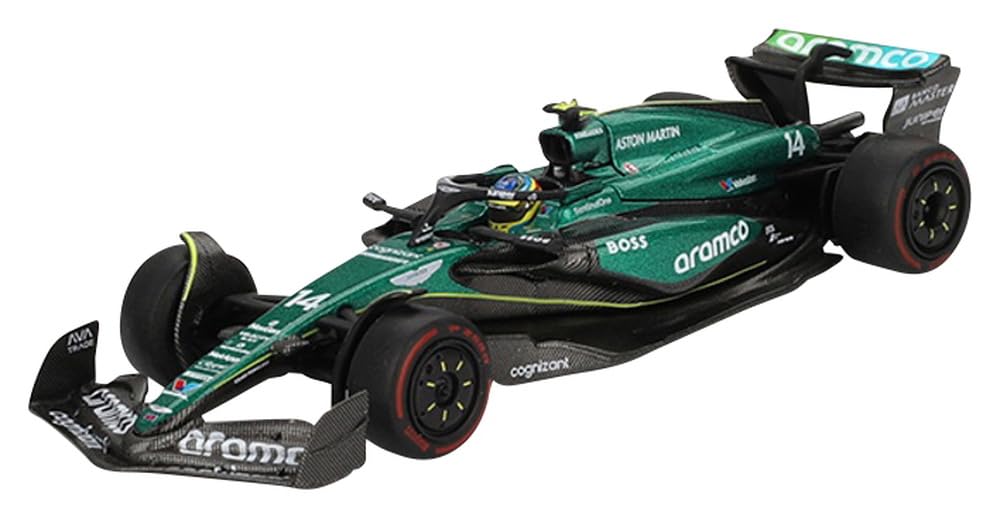 MINI GT AMR24#14 Fernando Alonso F1 Bahrain GP (2024) Limited Edition 1/64 Diecast Model Car MGT00999