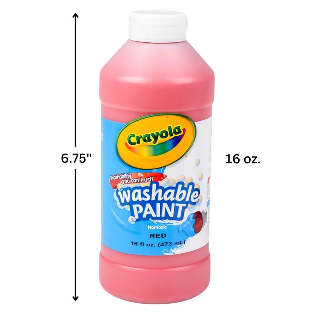 Crayola Washable Paint, Red, 16oz