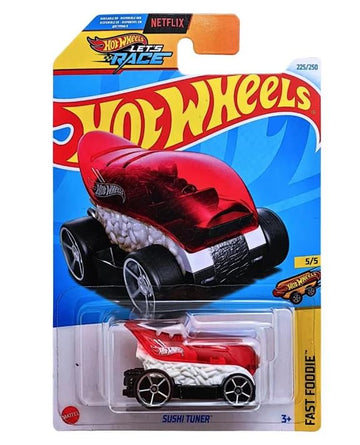 Hot Wheels Sushi Tuner (Red/White) Fast Foodie 5/5 Die-Cast Car Model