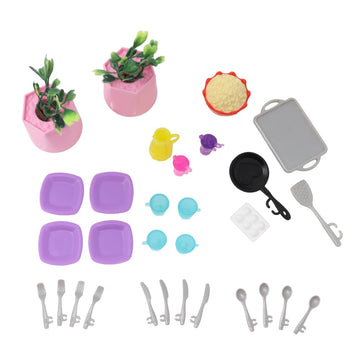 Replacement Parts for Barbie Doll Dreamhouse - GRG93 ~ Replacement Dishes, Cookware, Food, Plants and Plant Holders